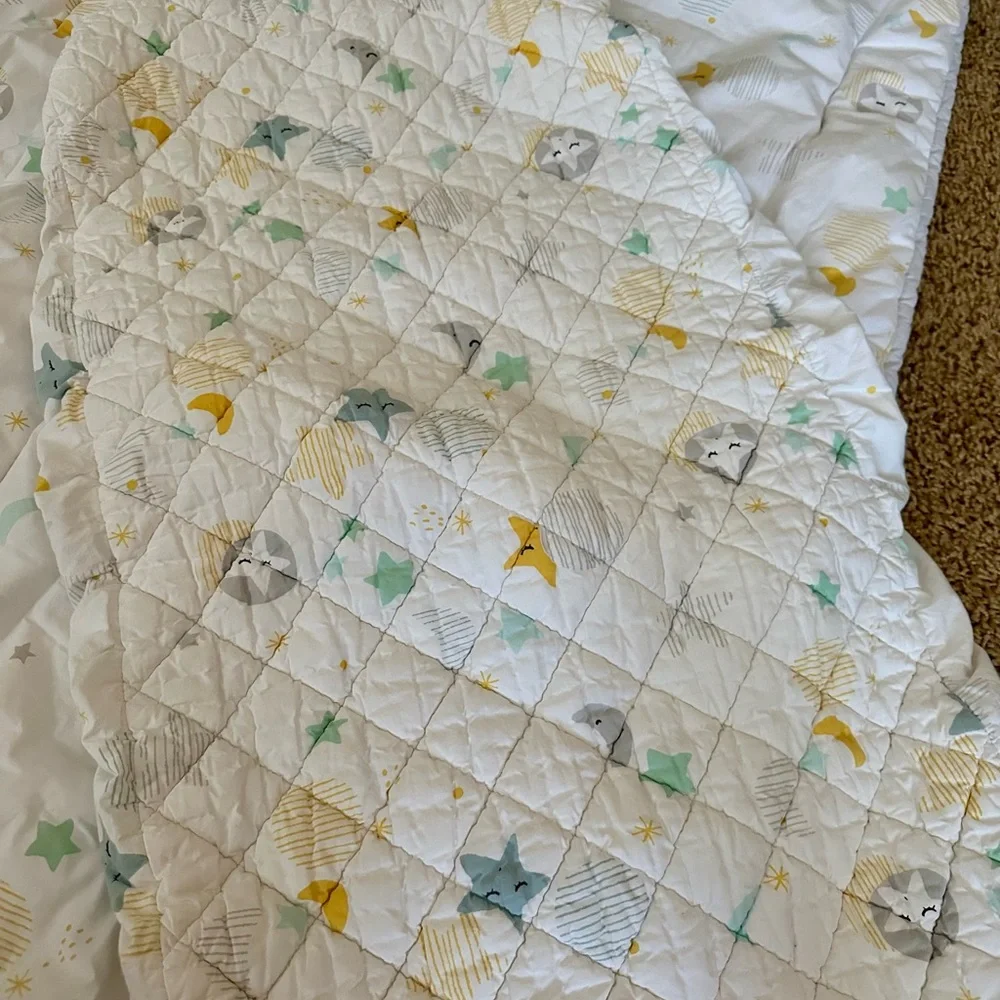 HTF Land of Nod Nightfall Bedding & Changing Pad Cover